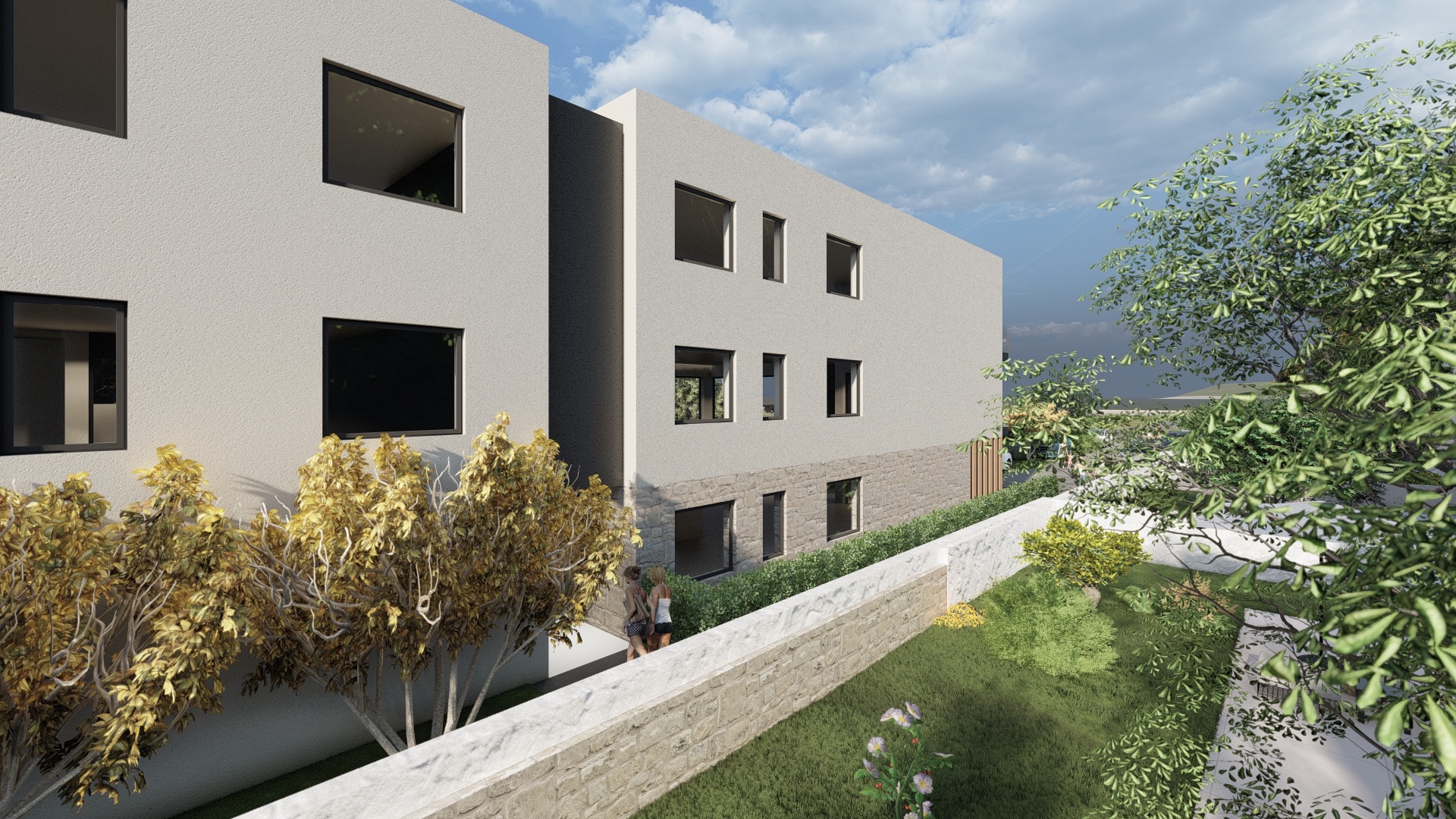 Garden facade