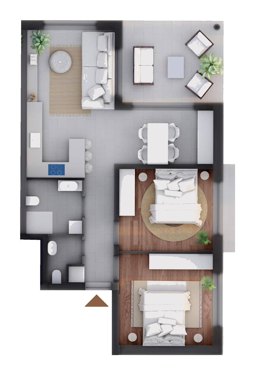 3D prikaz stana S3